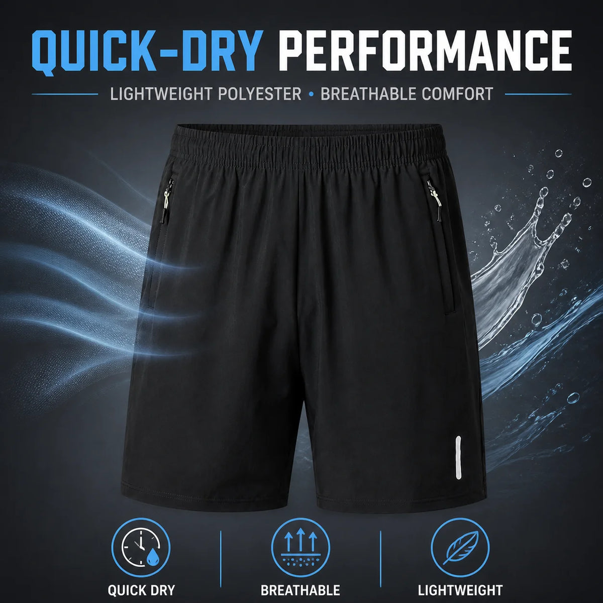 Quick-Dry Workout Shorts 2-Pack Random Grey Black Breathable/Sports Shorts for Men Training Running Top Rated