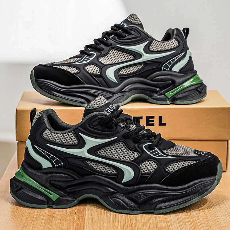 New Style Heightening Casual Thick Bottom Anti-Slip Wear-Resistant/Lightweight Men's Sport Shoes Comfortable Spring