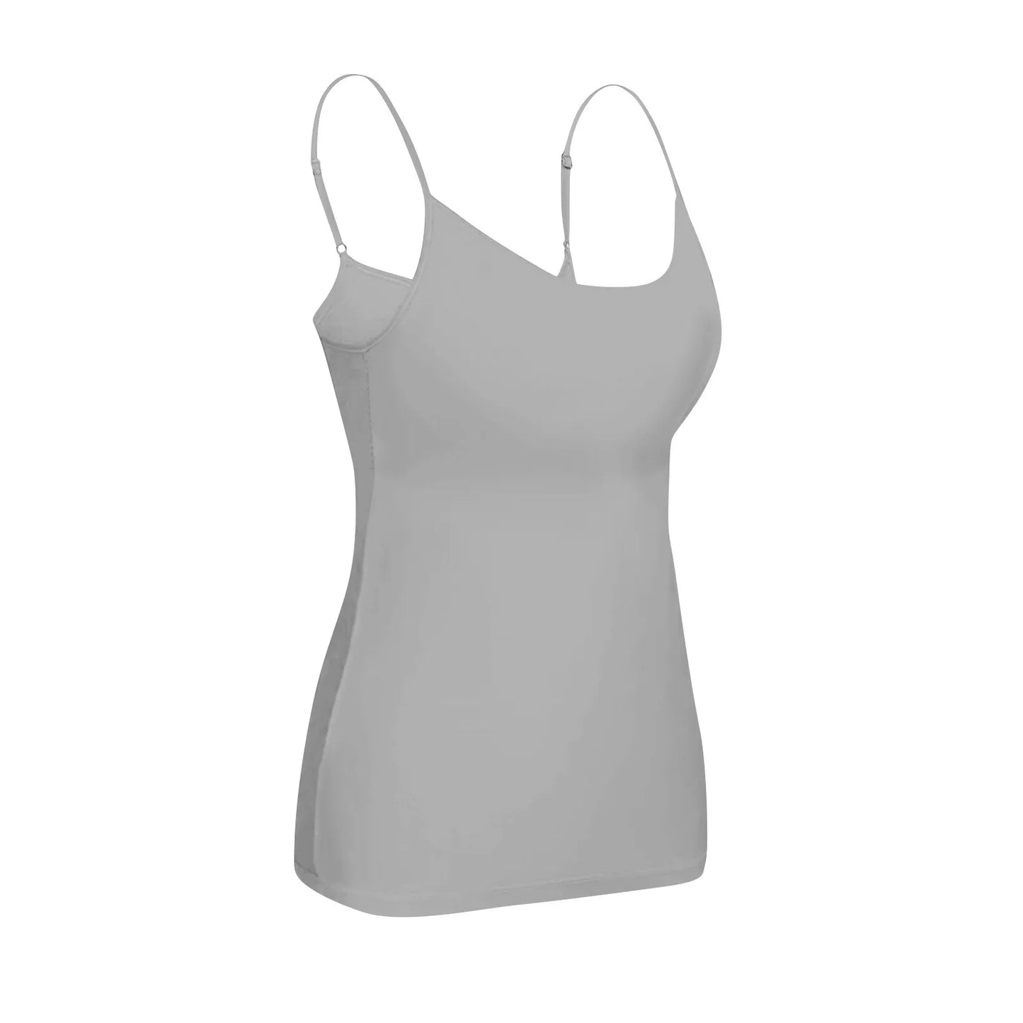 New Padded Bra Tank Top Women Modal Spaghetti Solid Cami Top Vest/Female Adjustable Camisole With Built In Bra Fitness Clothing