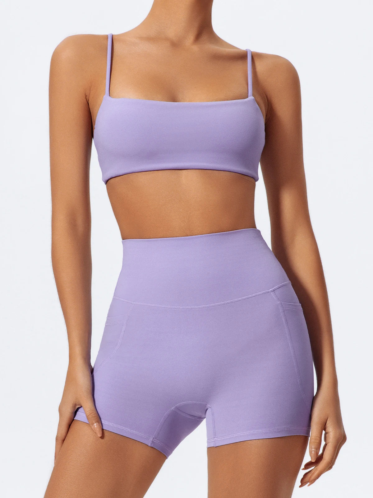 Hearuisavy Women Summer High Waist Shorts with Pockets/Quick Dry Yoga Cycling Gym Workout Sports Bottoms