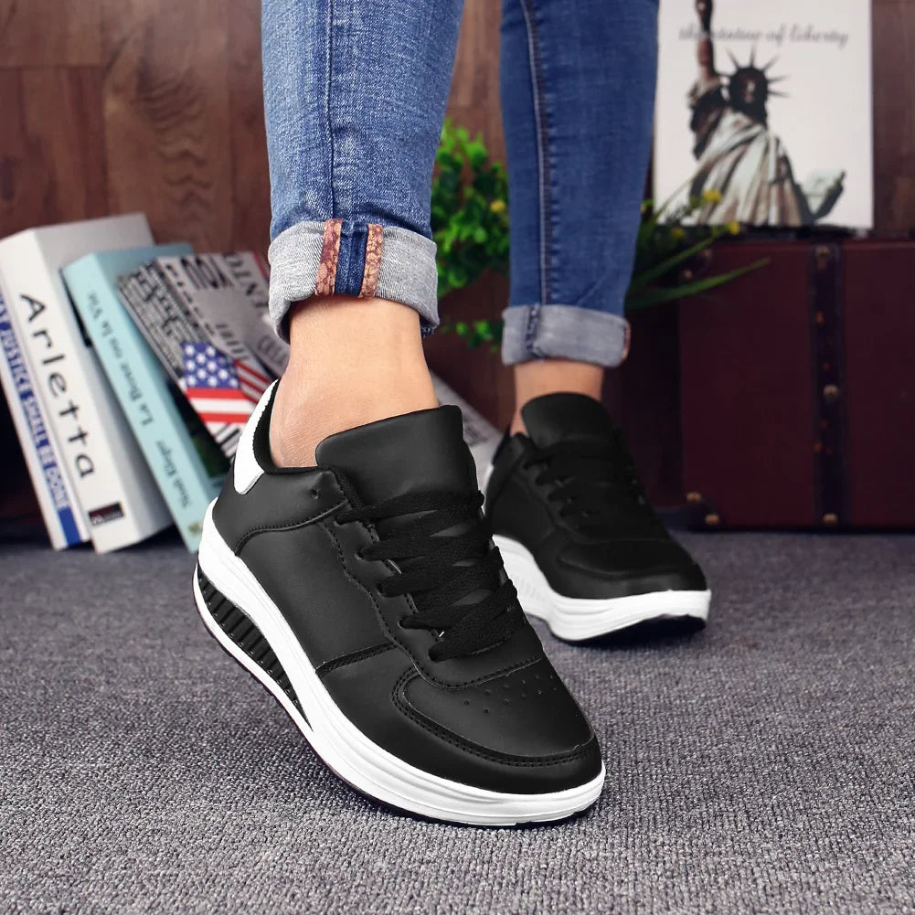 New Women's Casual Shoes Anti-Slip, Shock-Absorbing Thick-Soled/Fashionable and Classic Versatile Trendy Outdoor Jogging Shoes