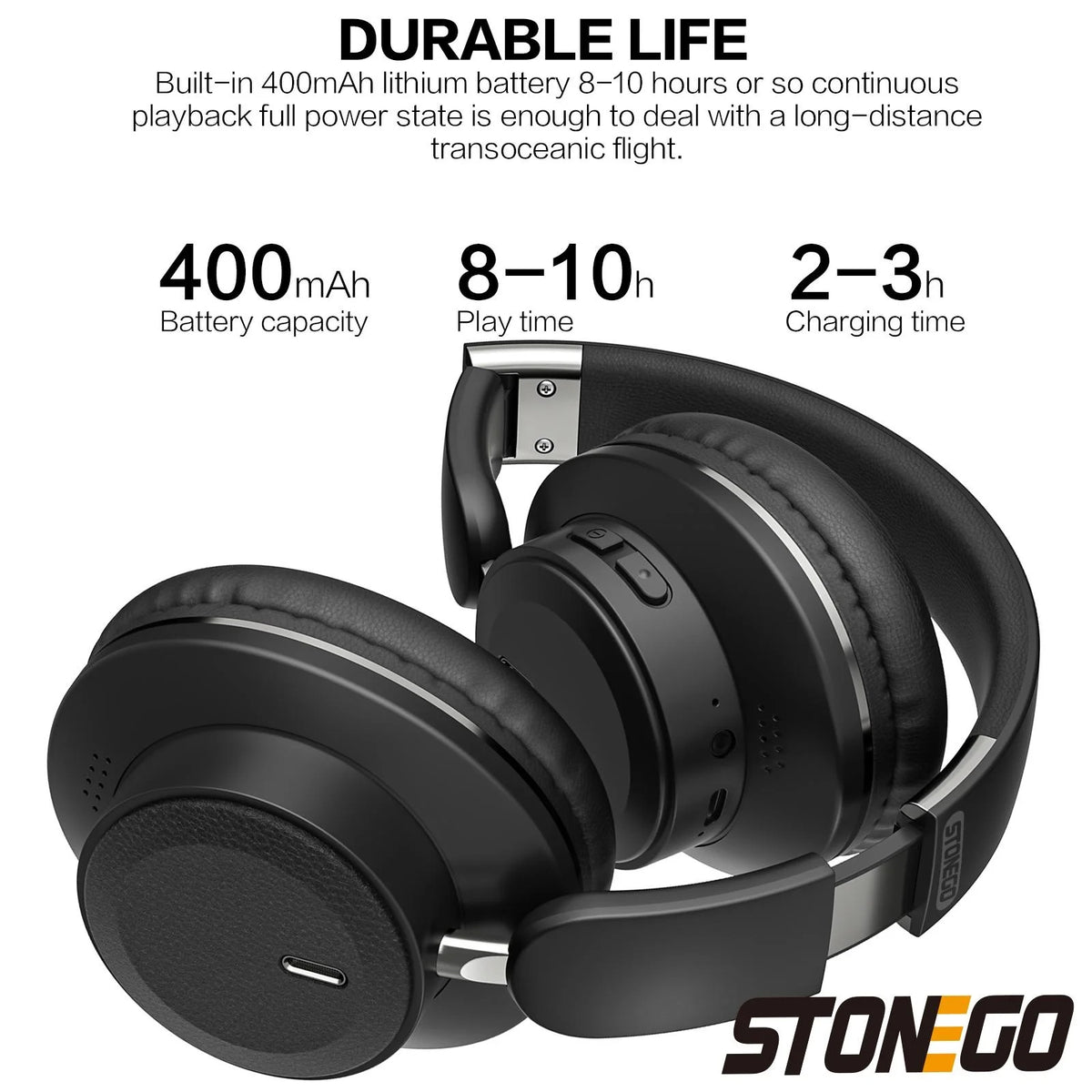 Bluetooth Headphones Wireless Headset Over Ear Foldable/Portable Fashion Aesthetic Design With 24H Long Battery Life