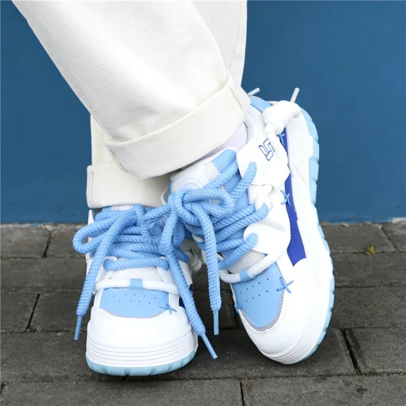 Pink Chunky Heel Platform Women Sneakers Fashion Runway/Sweet Outdoor Casual Trainers Large Size All Match Sport Shoes