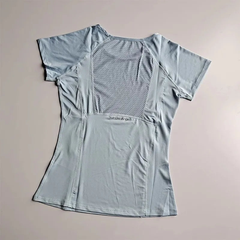 Outdoor Sports Shirt Sportswear Yoga Wear Women's Sports/T-Shirt Fitness Clothes Running Yoga Top Female Workout Tops T-shirt