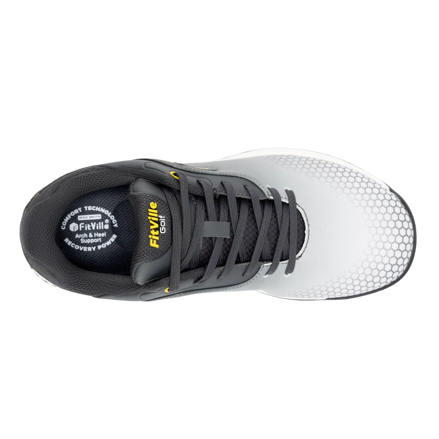 FitVille Wide Men's Golf Shoes Non-Slip Wear-Resistant Comfortable/Pickleball Sports Shoes Suitable for Swollen Feet