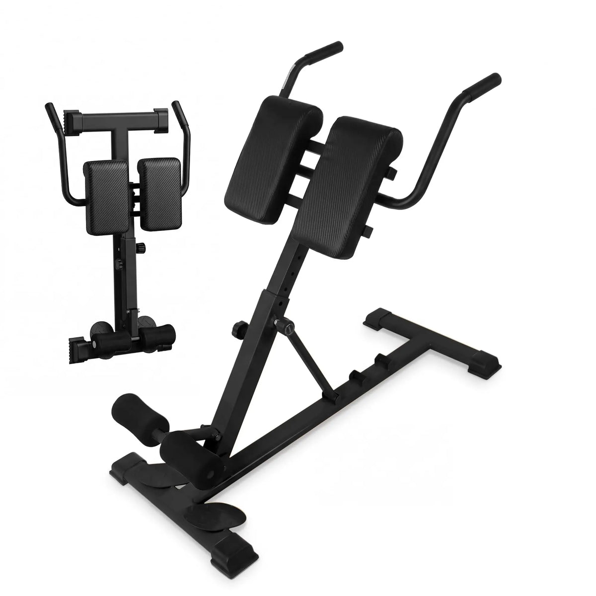 Roman Chair Hyperextension Bench For Home Gym 330 lb Capacity/Adjustable Back Extension Machine For Glutes Abs Core Hamstrings
