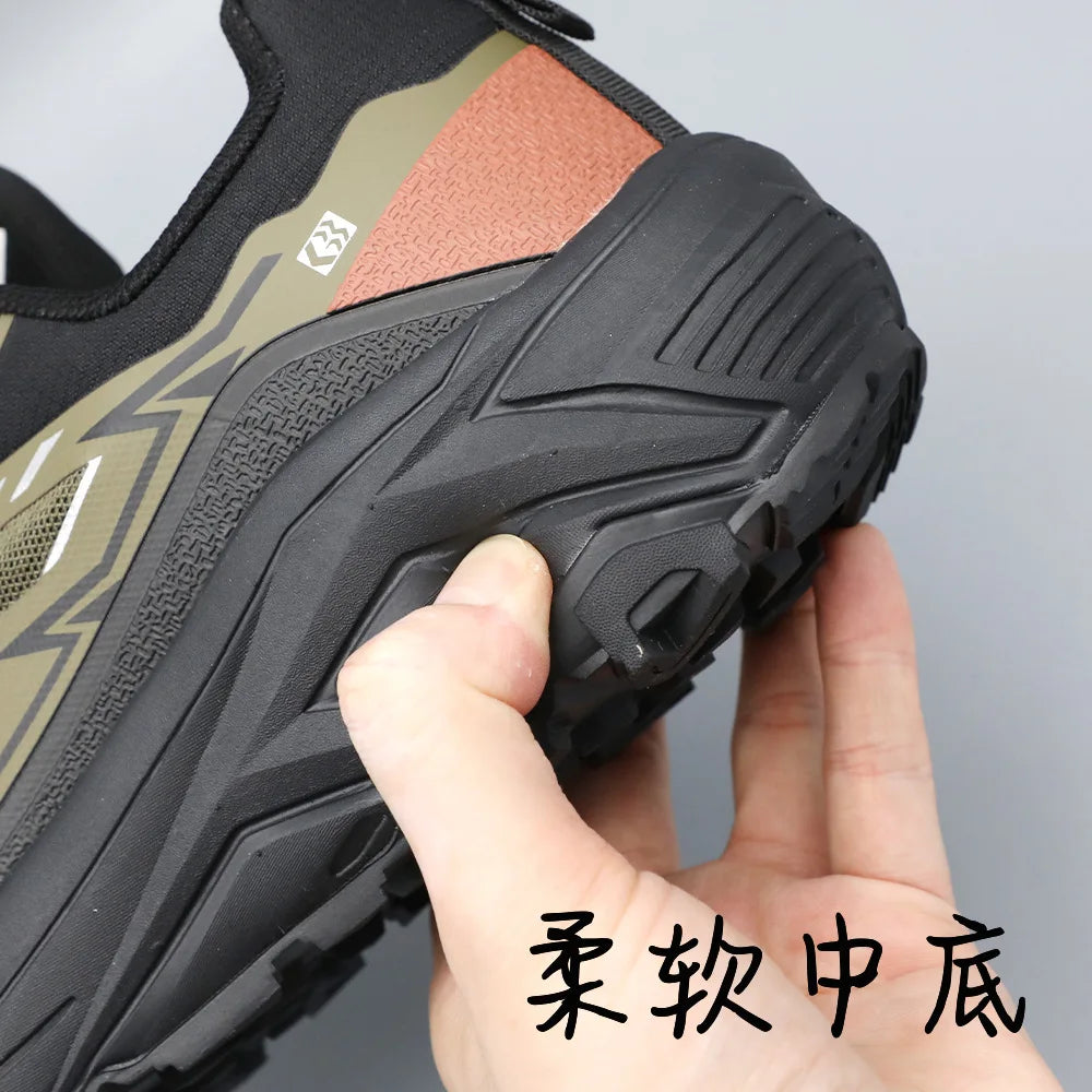 New men's outdoor casual sports shoes versatile, thick-soled cushioned/comfortable breathable non-slip hiking and climbing shoes for men