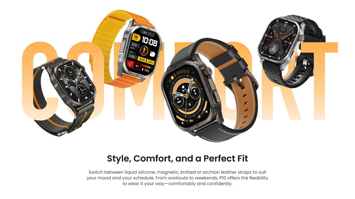 KOSPET MAGIC P10 GPS Smartwatch For Men Anti-Fingerprint AMOLED Screen/Dual-Band GNSS IP69K 5ATM Waterproof 180+ Sport Mode