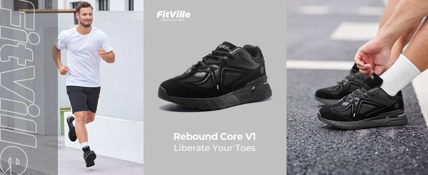 Fittington Walking Shoes For Men Extra Wide Man Shoes Large Size/Non-slip Sport Sneakers For Flat Feet Heel Pain Relief