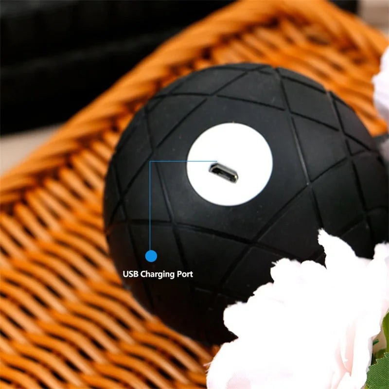 Vibrating Foot Massage Ball High Intensity Yoga Pressure Roller/Electric Rechargeable Muscle Relaxation Indoor Fitness Equipment