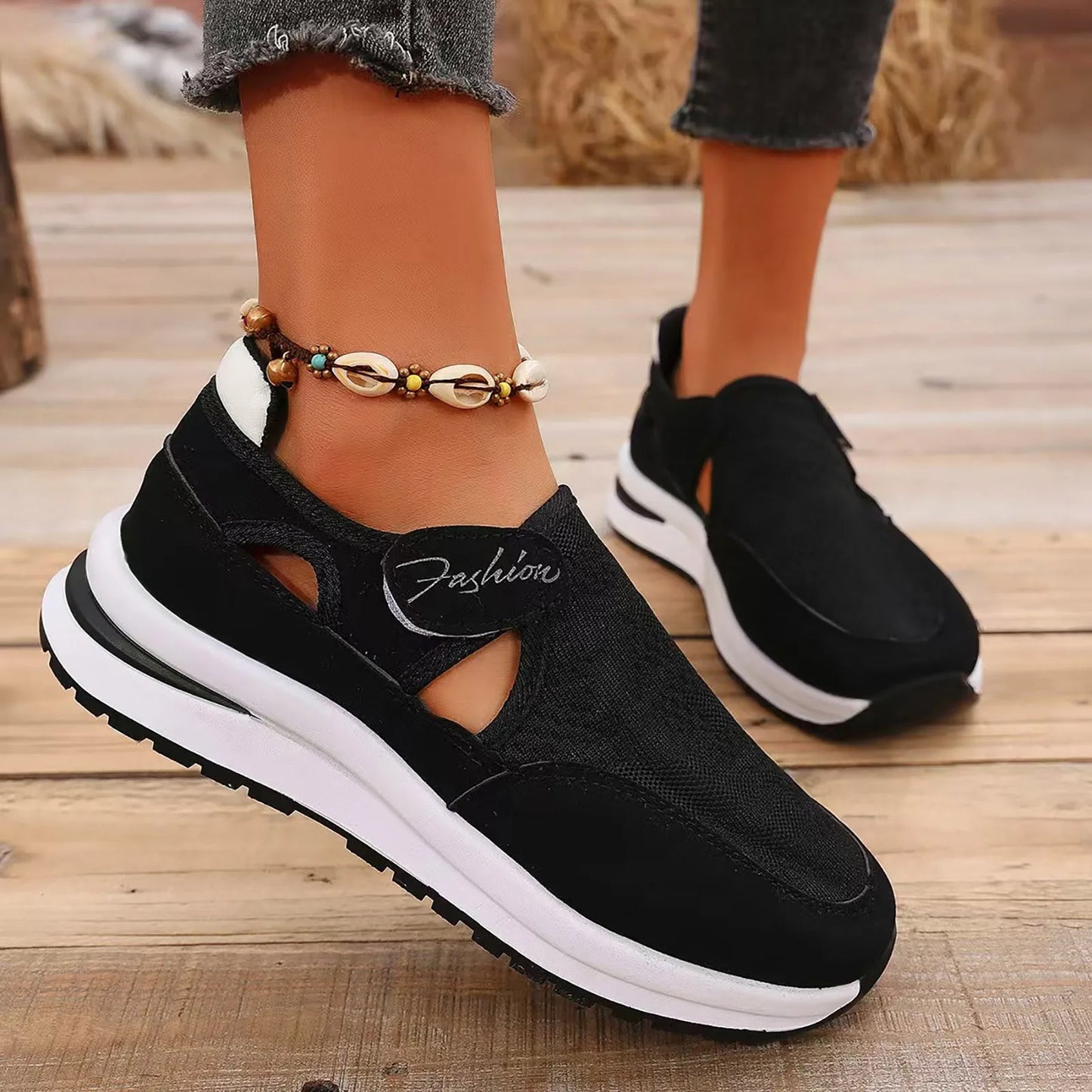 Women Sports Shoes Comfortable Soft Sole Flat Bottomed Low Cut/Mesh Breathable Women Casual Shoes Walking Sneakers