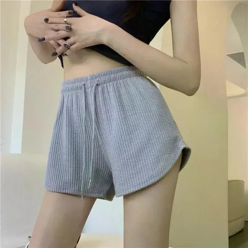 Women Gym Fitness Running Shorts Women's Summer Thin Style Loose/Casual Large Size Wide Leg High Waist A-word Sports Hot Pants