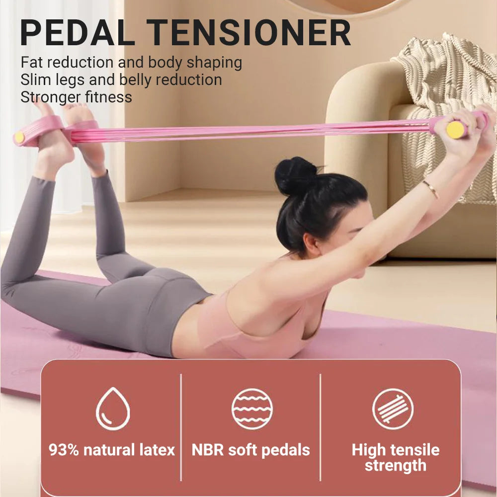 6-Tube Resistance Band Multi Function Tension Rope Fitness Bands/6-Tube Elastic Yoga Pedal Puller For Sports Exercises At Gym