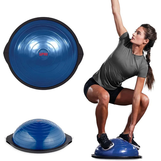 Balance Trainer Dome Shape Half-Exercise Ball with Non-Skid Base/Sport (50cm) for Balance Training Strength Building