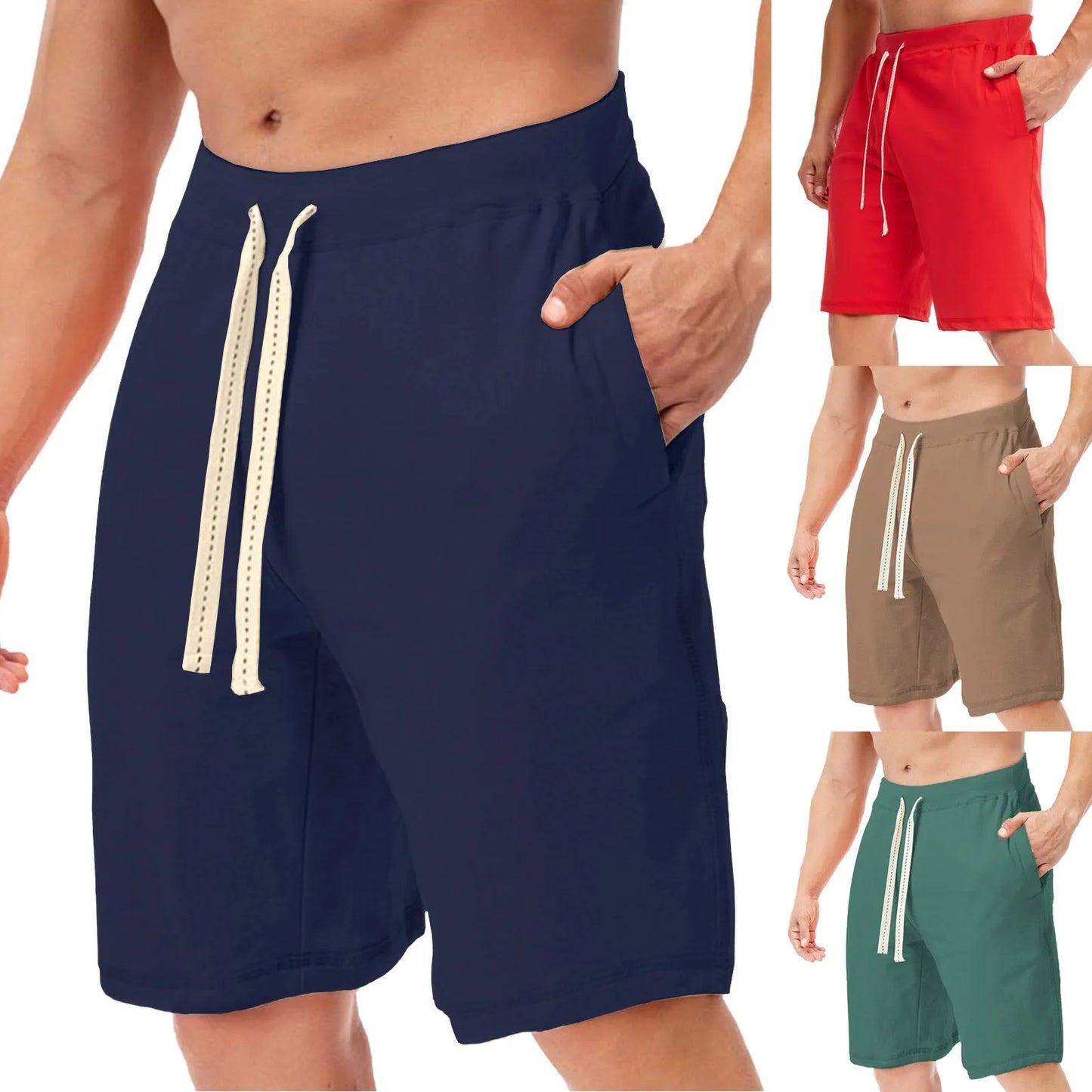 Men's Sports Jogging Shorts Men Fitness Sweatpants/Drawstring Elastic Waist Short Pants