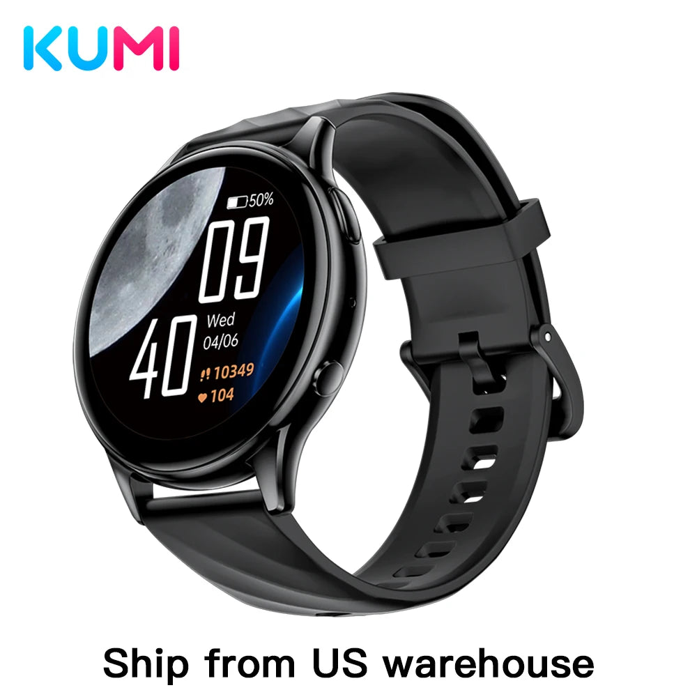KUMI GW5 Smart Watch 1.39" HD Display Fitness Tracker/IP68 Waterproof Heart Rate SpO2 Monitor 100+ Sports Modes