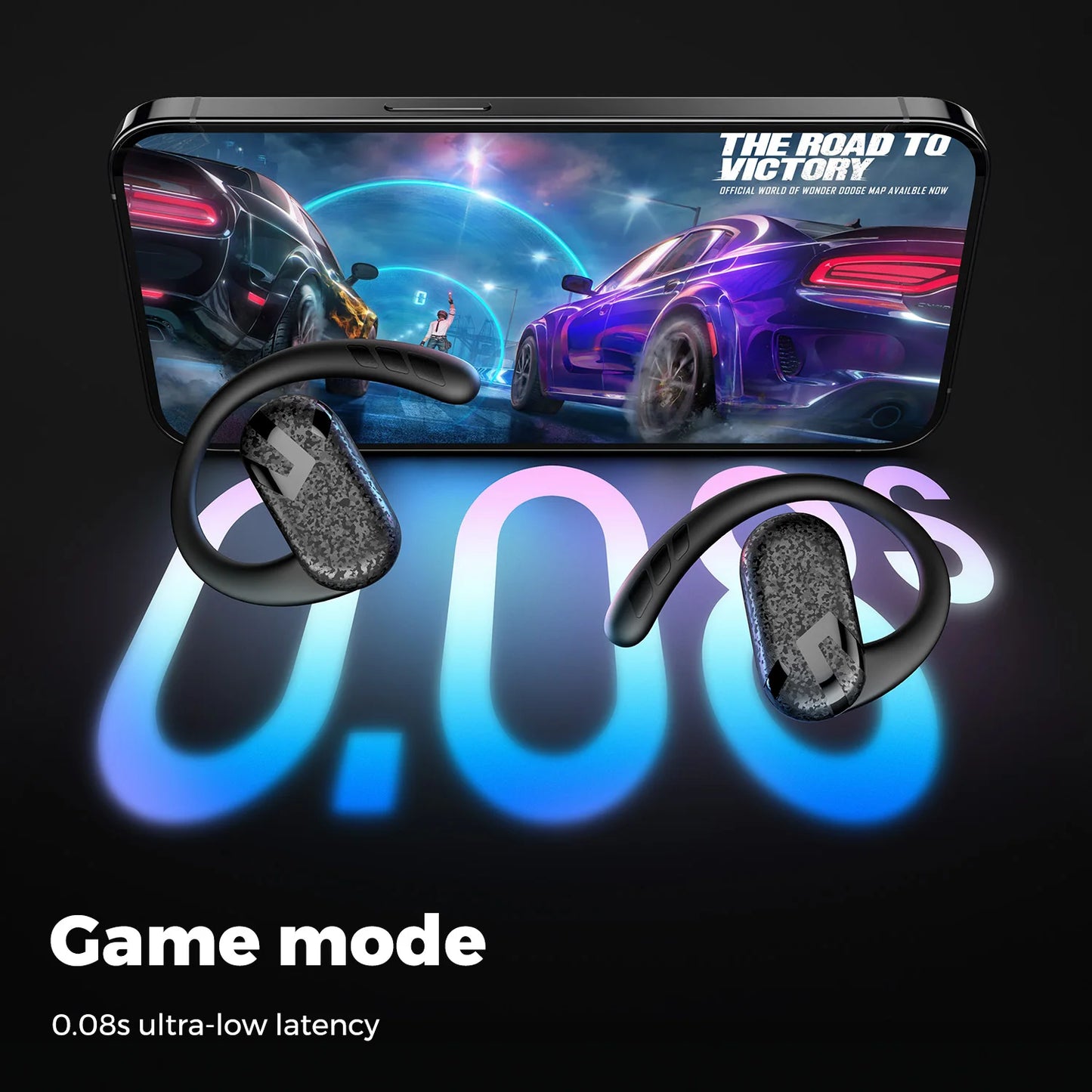 SoundPEATS Breezy Open-Ear Wireless Earphone Bluetooth 5.4 Earbuds/With 4 Mic AI call Noise Reduction, Multipoint Connection