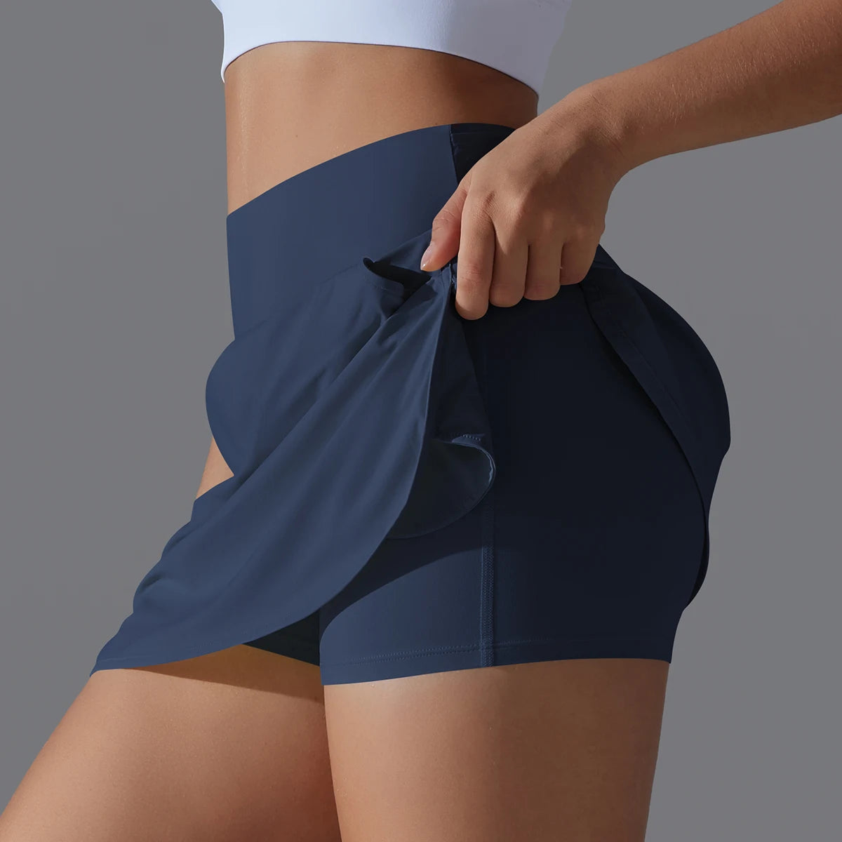 Outdoor Sports Yoga Skirt Badminton Tennis Skirt High Waist/Breathable Sweat Skirt Active Athletic Yoga Fitness Skirt Short