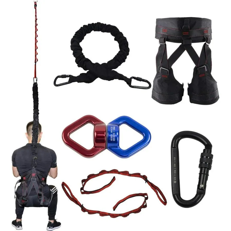 Pro Yoga Resistance Band Heavy Duty Bungee Cord for Home Gym/Pilates & Agility Training (4 Weight Classes)