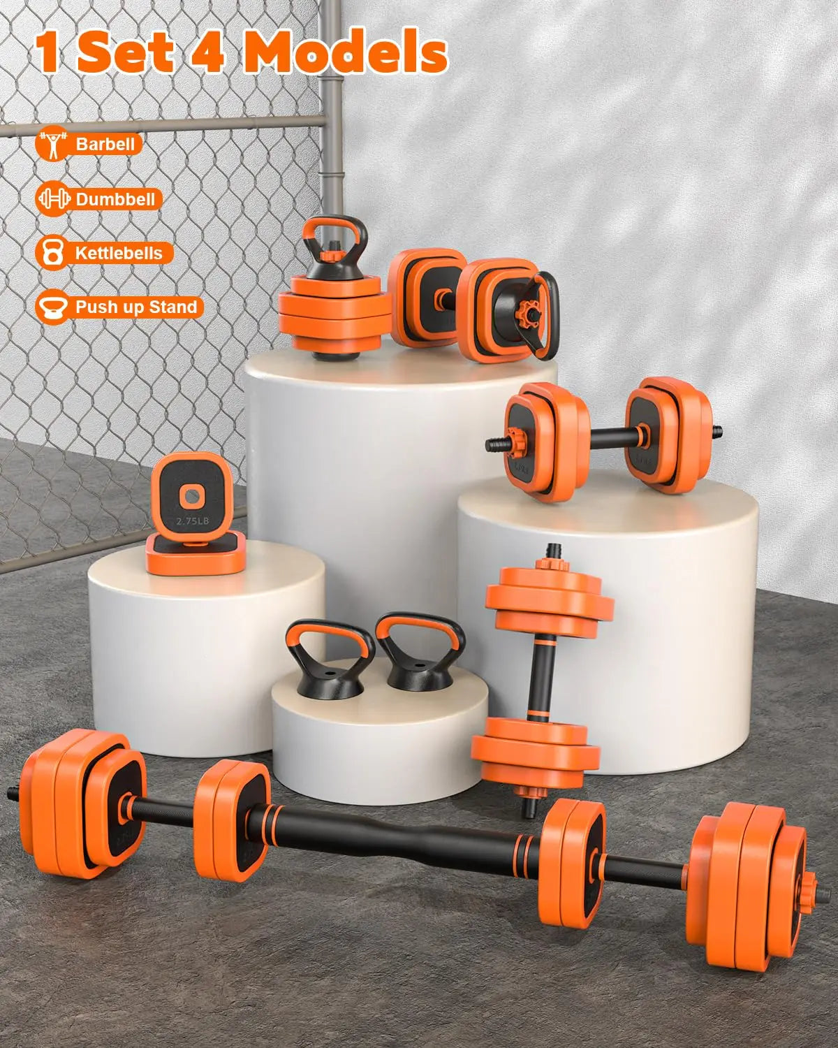Adjustable Dumbbells Set, 45/65/85 lbs Free Weight Set with Connector/4 in1 Dumbbells Set for Home Gym Workout, Customized