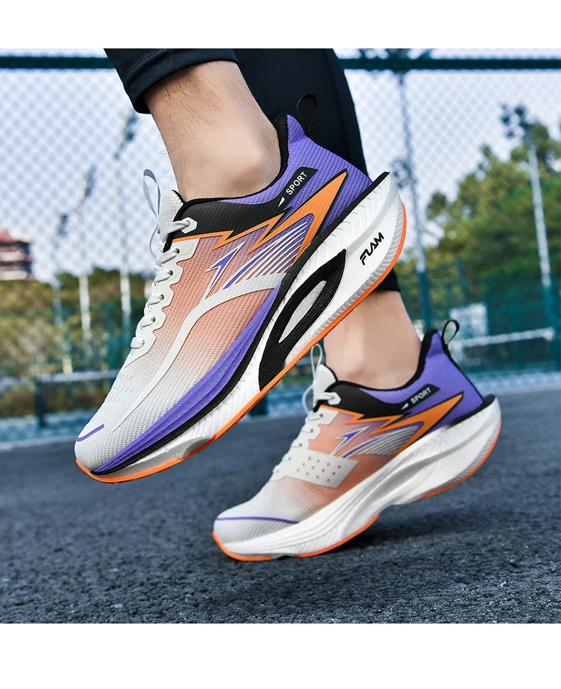 Men Sports Running Shoes Marathon Air Cushion Breathable Lightweight/Comfortable Women Outdoor Athletic Sneakers Jogging Shoes