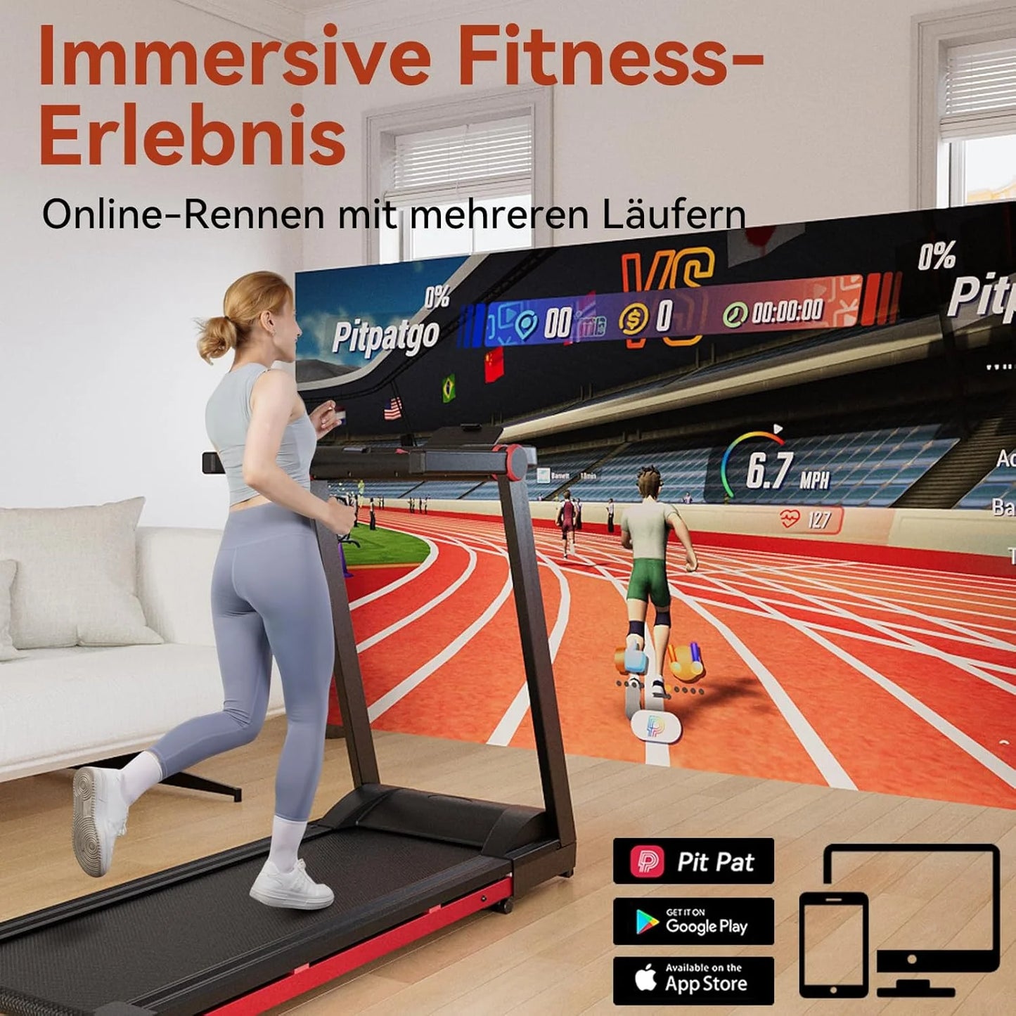 3.5HP Foldable Treadmill 350lbs Adjustable 6% Incline Walking pad/for Home/Office LCD APP Data Treadmills 10MPH Exercise Machine