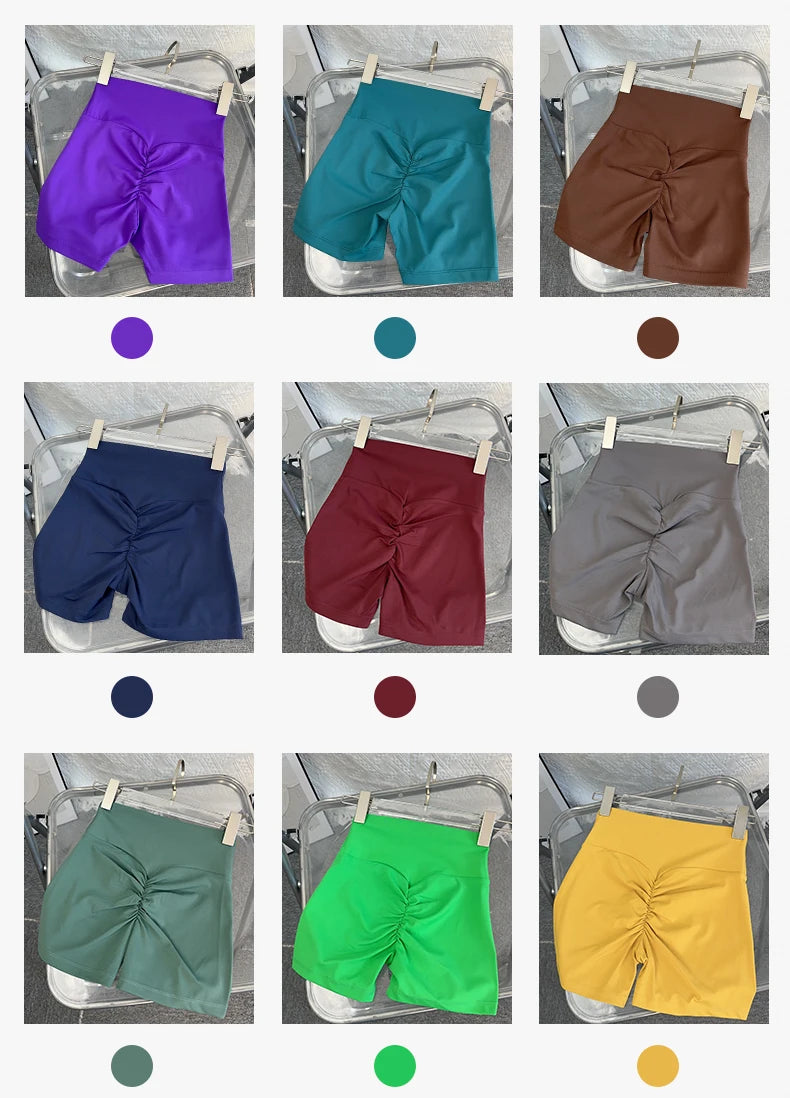 Women Sports Short Yoga Legging Shorts Squat Proof High Waist/Fitness Tight Shorts Quick Drying Cycling Workout Gym Shorts