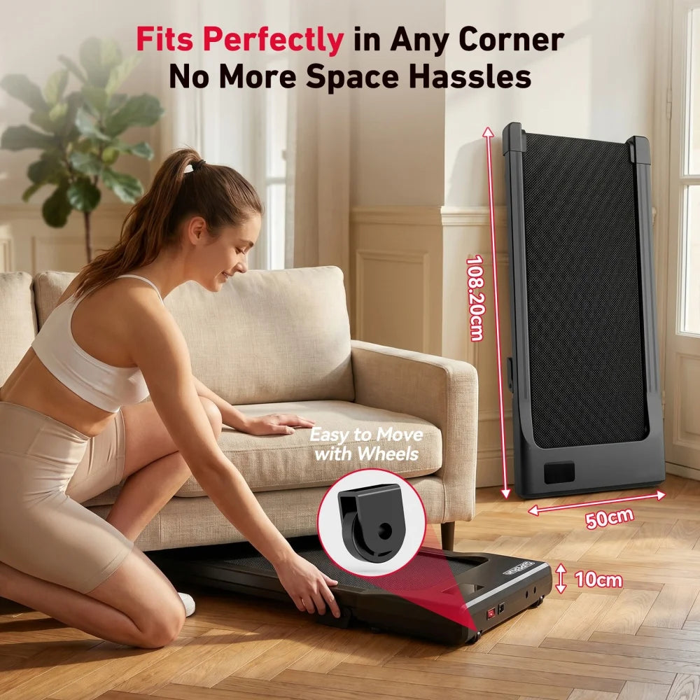 Walking Pad Under Desk Treadmill 2 in 1 Portable Treadmill/with Remote Control LED Display 2.5HP Walking pad for Home Gym