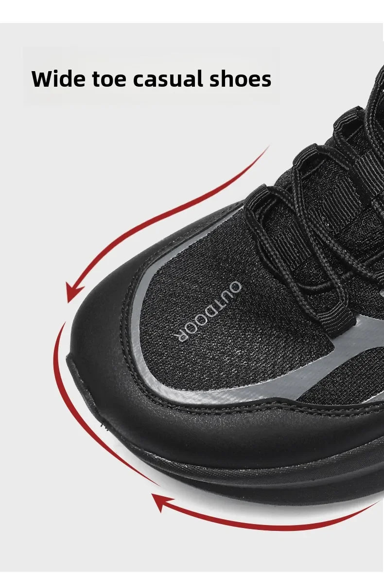Extra Wide Feet Men Mesh Athletic Sneakers Lightweight Breathable/Casual Trainers Shock Absorb Insole Outdoor Jogging Footwear