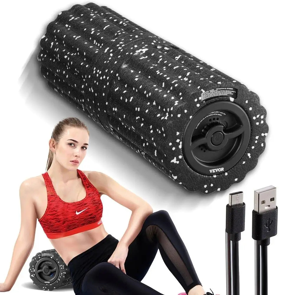 Vibrating Foam Roller 4 Levels Rechargeable/Electric EPP Foam Massager
