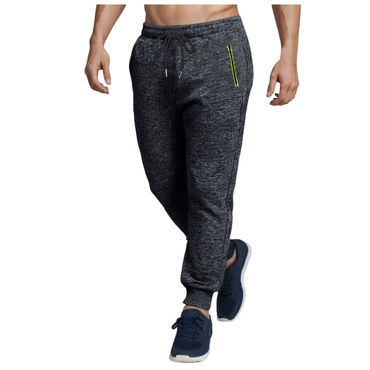 With Memory Men's Athletic Trousers Casual Sweatpants Zipper/Corset Solid Color Sweatpants Cotton Breathable Bottom For Man