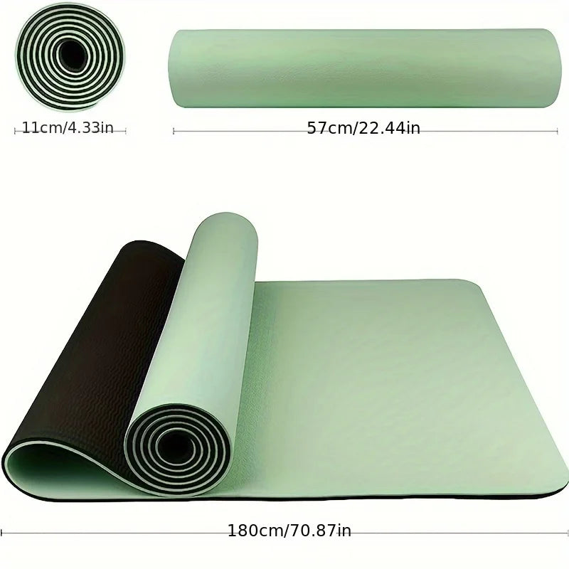 TPE Yoga Mat Non Slip Texture for Pilates Jumping Fitness Men/Women Exercise Pink Green Purple Coffee White Gray Yoga Mat