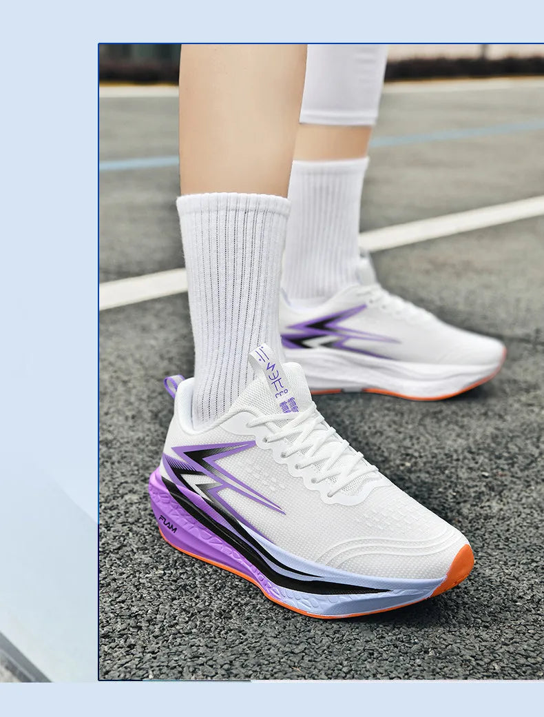 Men Running Shoes Speciality Marathon Sports Shoes Breathable/Lightweight Carbon Board Women's Trend Athletic Sneakers