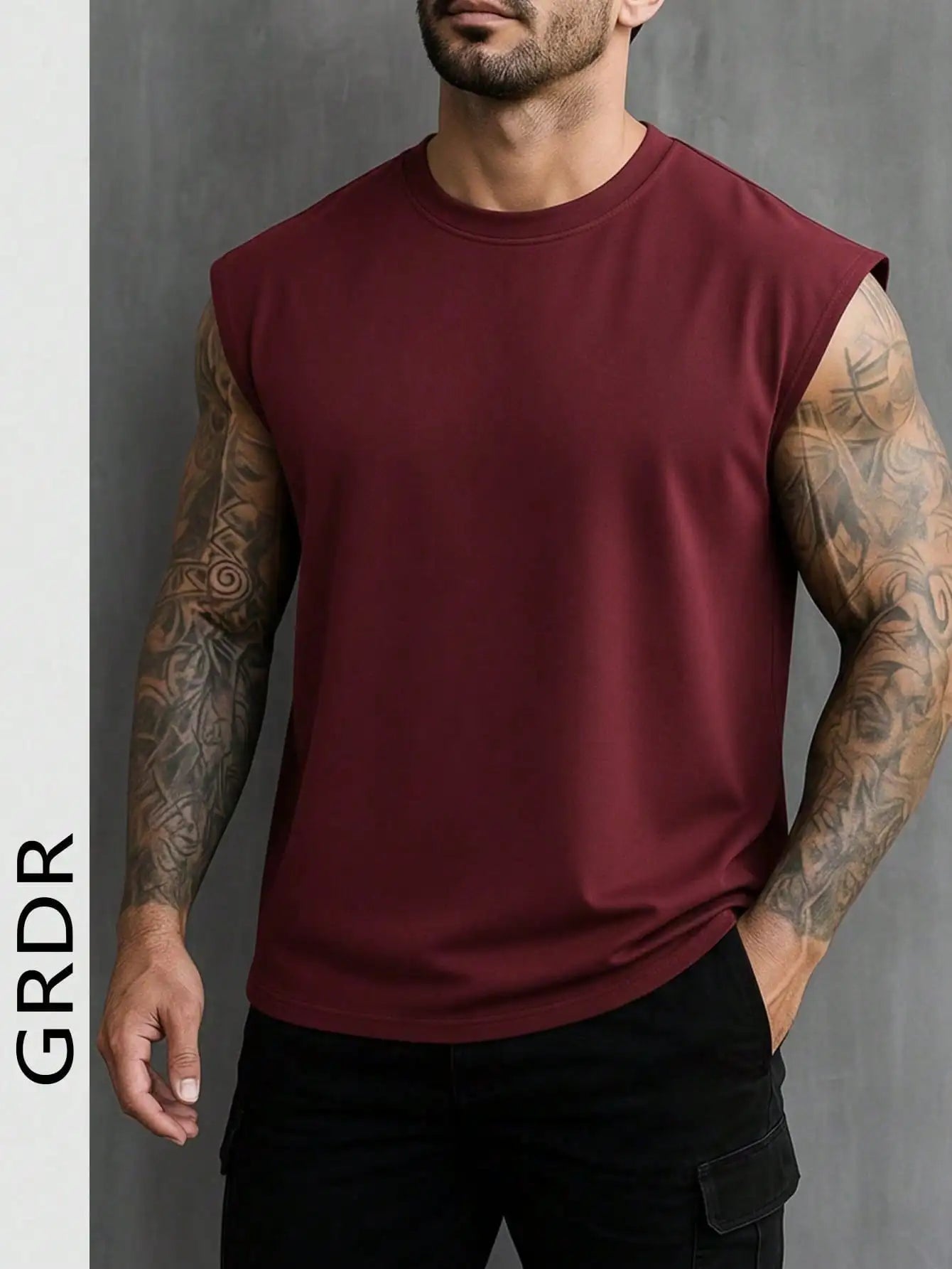 Men's White Sleeveless T-Shirt Tank Top Casual Loose Fit O-Neck/Basic Vest Summer Gym Workout Streetwear Tops