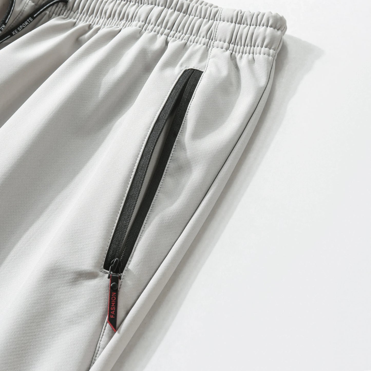 Men's casual pants elastic and form fitting elastic waist jogging/classic men's pants in blue black and grey