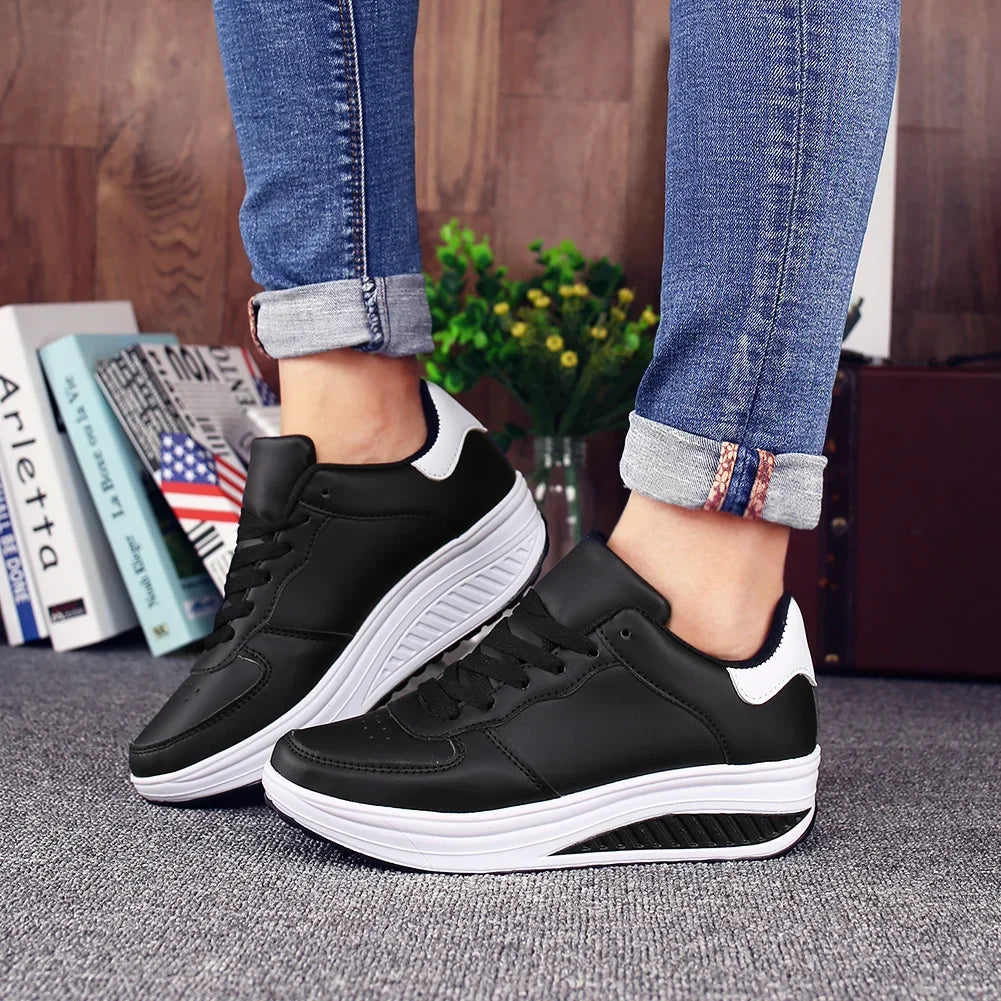 New Women's Casual Shoes Anti-Slip, Shock-Absorbing Thick-Soled/Fashionable and Classic Versatile Trendy Outdoor Jogging Shoes