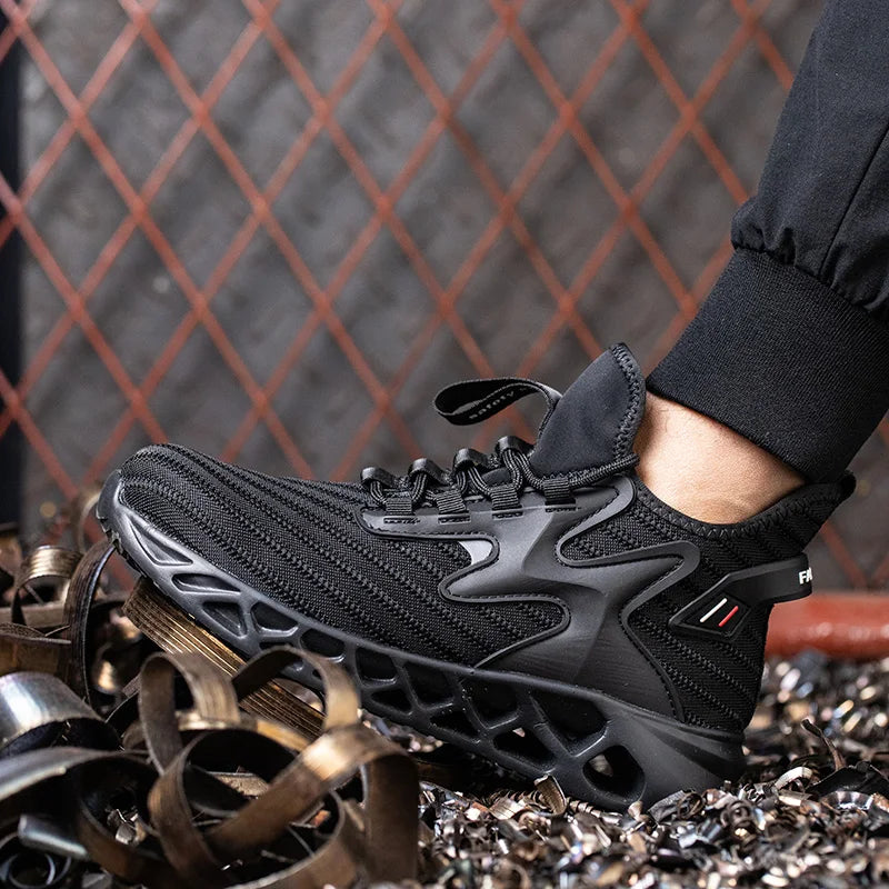 Safety Shoes Steel Toe Boots for Men Comfortable Work Shoes/Anti shock Anti-Drop Work Sneakers Protective Boots