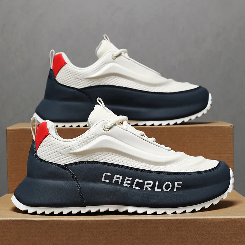 New trendy large-size men's shoes sporty and casual shoes with thick soles/heightening men's soft-bottomed loafers trendy shoes