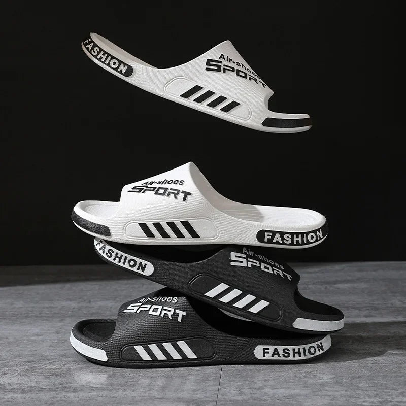 Fashion Men's Slippers PVC Soft Sole Non-slip Slides Casual/Outdoor Flip Flops Home Slippers New