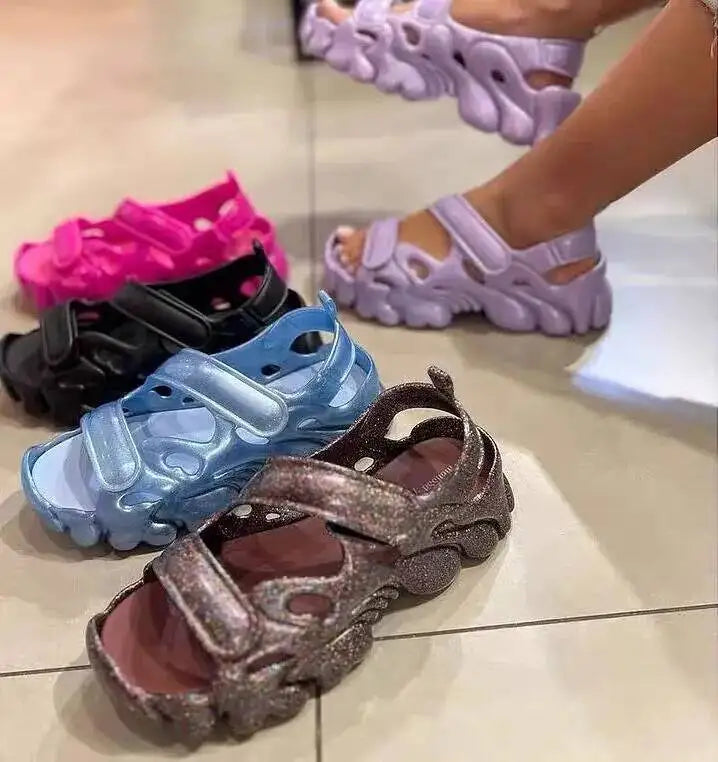 Women's New Summer Beach With Hollow Out Roman/Thick Bottom Casual Shoes Women Platform Sandals