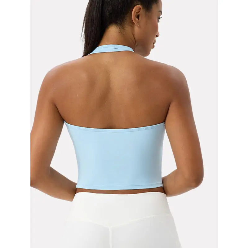 Summer Women's Sports Yoga Vest Halter Neck Gym Sports Bra/Sexy Yoga Fitness Tank Top Slim-fit Quick-dry Sports Running Vest