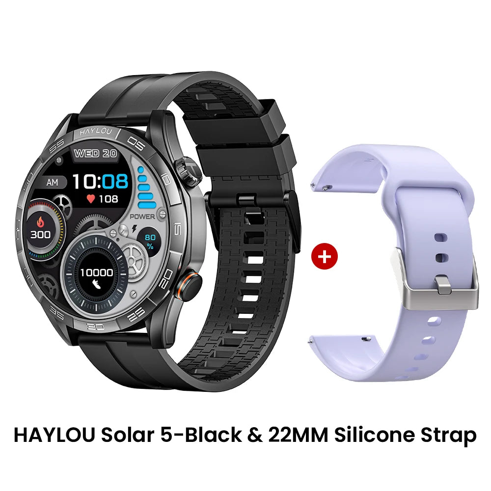 HAYLOU Solar 5 Voice Calling Smartwatch 1.58'' AMOLED Display 60Hz Smart Watch/24H Health Monitoring Sports Smartwatch for Men