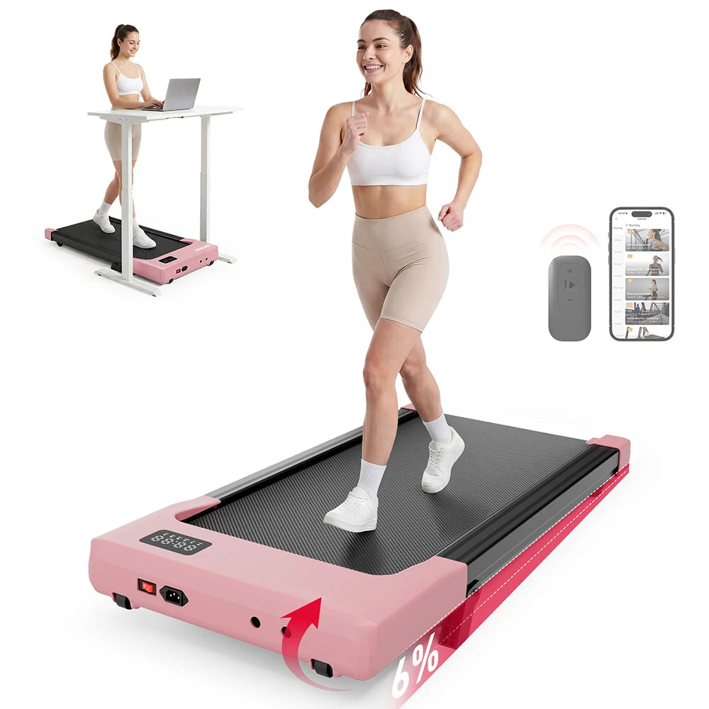 Walking Pad Under Desk Treadmill 2 in 1 Portable Treadmill/with Remote Control LED Display 2.5HP Walking pad for Home Gym