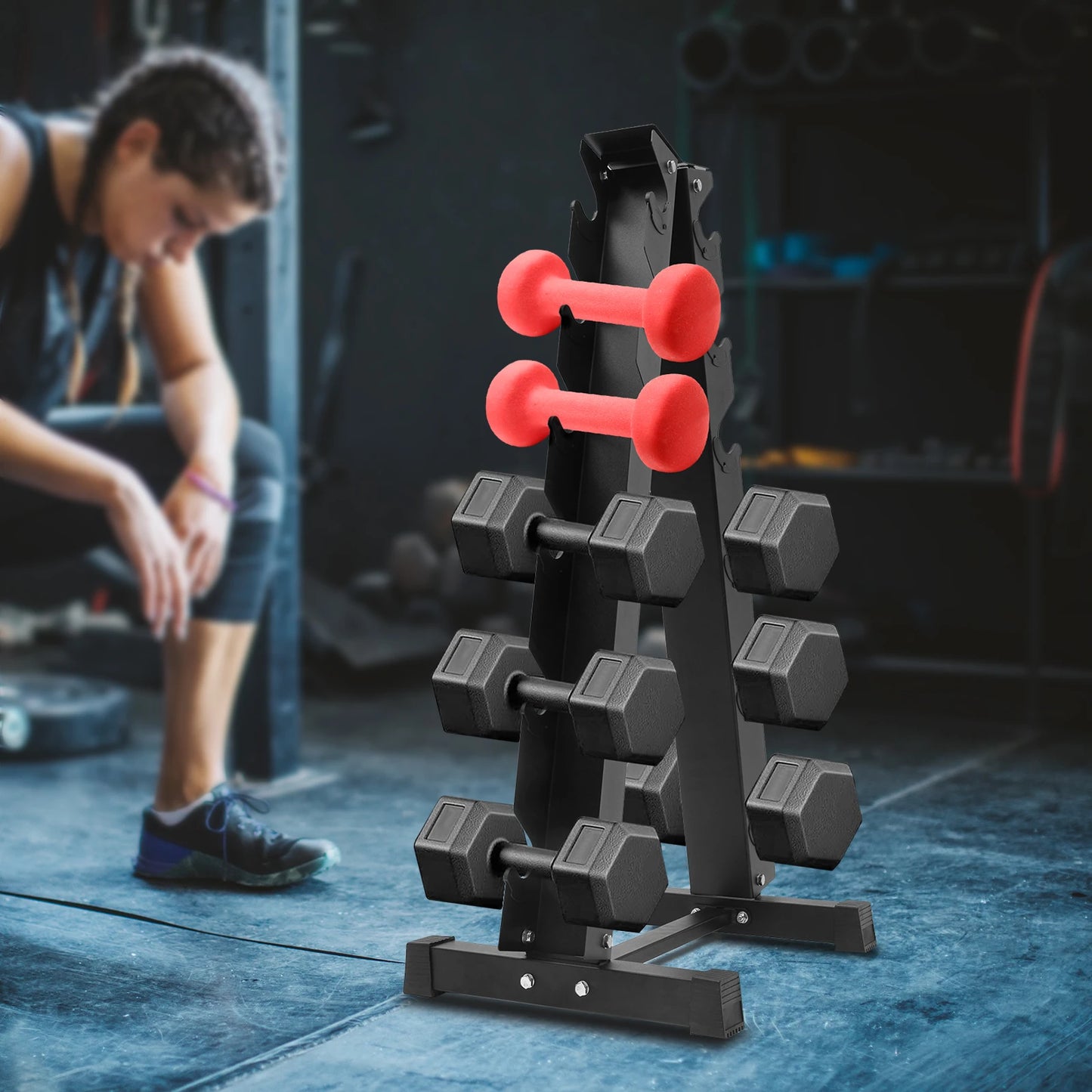 Dumbbell Rack Stand Rack for Dumbbells Compact/Home Gym Space Saver 660 Weight Capacity Sturdy and Durable