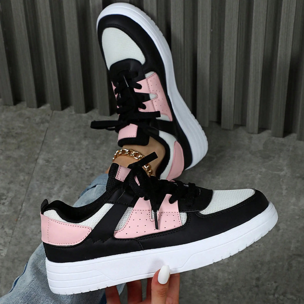 Comfortable Sneakers For Men And Women/White And Pink Lightweight For Women Suitable For Walking