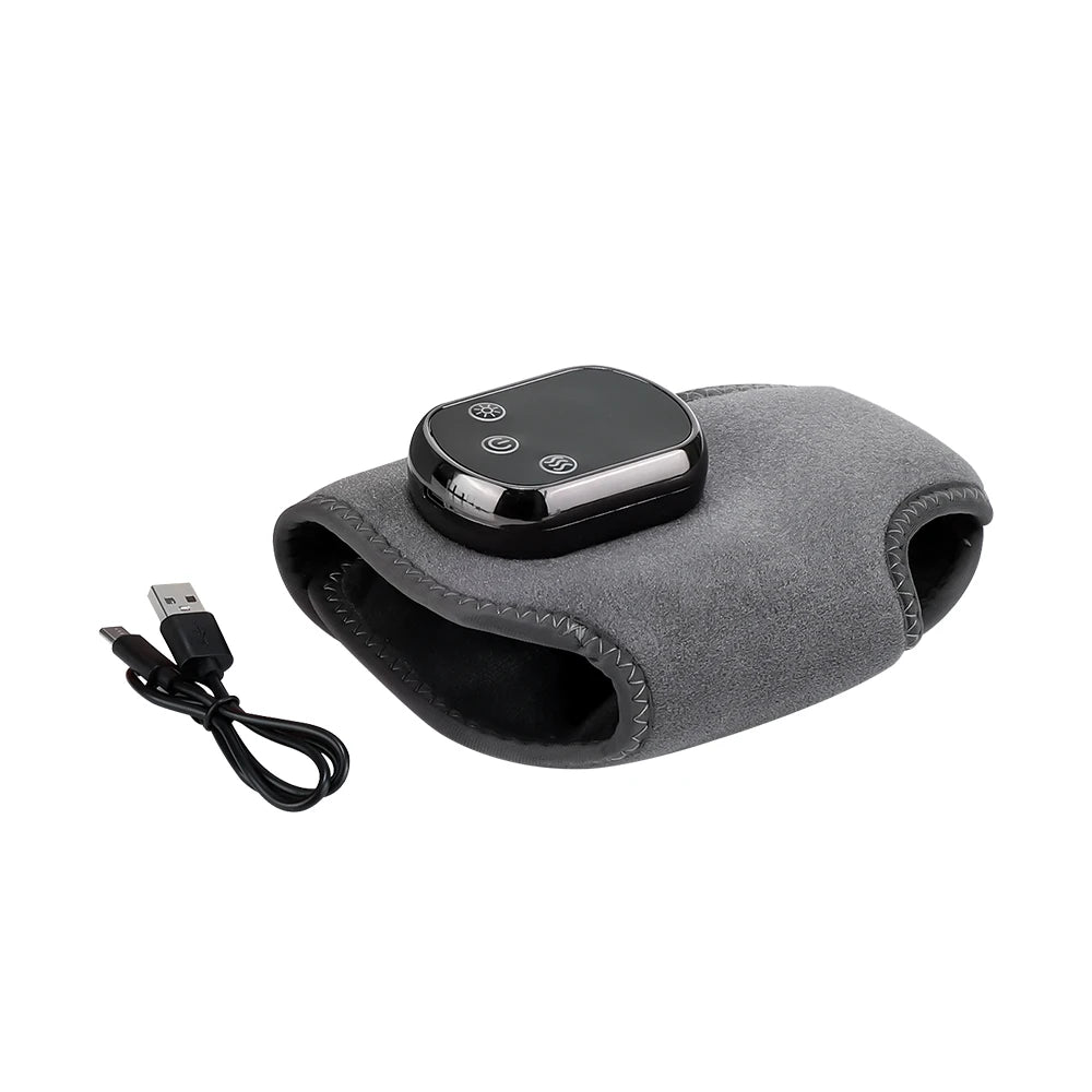 Electric Foot Ankle Massager With Heat & Vibration Cordless Heating Pad/Ankle Wrap for Sports Recovery Warm Support Brace Belt