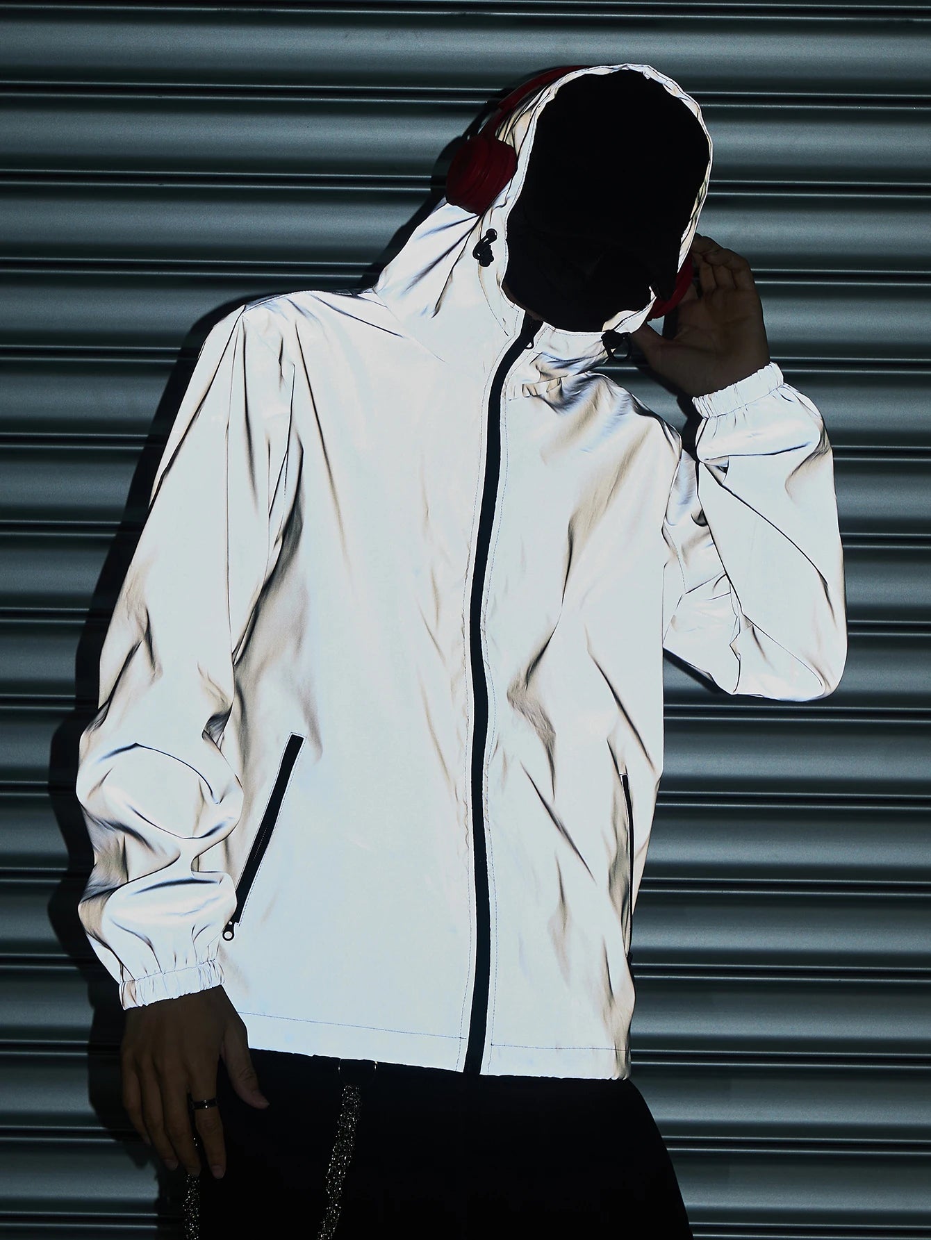 Night Reflective Clothes Spring New Men's Hooded Jacket Outdoor/Run Casual Windproof Coat Couples Hip-hop Streetwear S-5XL