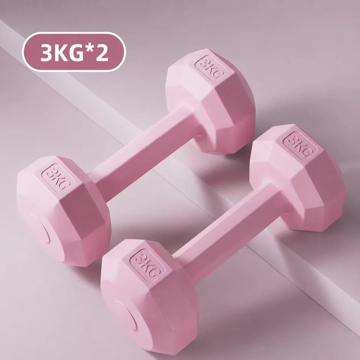 Pack of 2 6.61LB stylish dumbbells Smooth non-slip coating/durable cement fitness equipment, stylish strength training gadgets