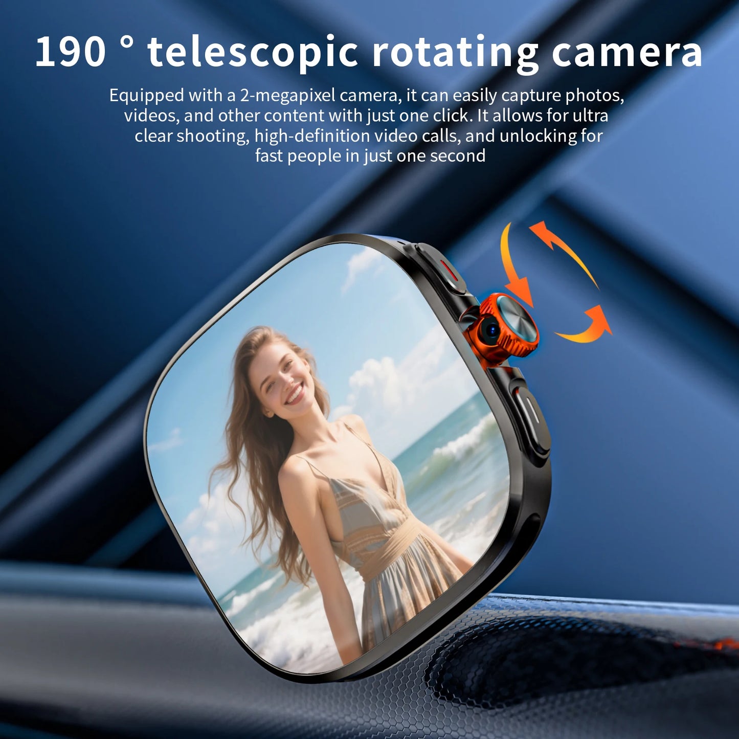 LOKMAT New APPLLP 6 MAX Android Smart Watch Phone Amoled Touch/Screen Rotating Camera AI Translation Function