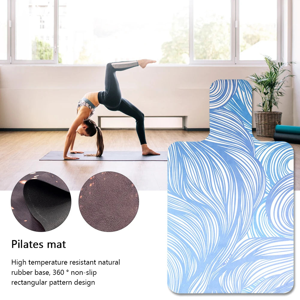 Pilates Reformer Mat Natural Rubber/Yoga Meditation Pad Anti-Slip Yoga Mat